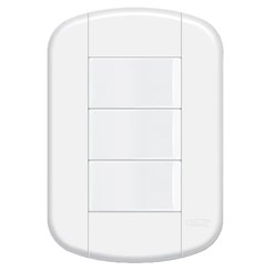 INTERRUPTOR DE EMBUTIR 3 TECLA 16A/250V SIMPLES BLANC+  BRANCO - FAME