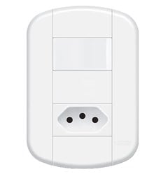 INTERRUPTOR DE EMBUTIR 1 TECLA + TOMADA COM/PLACA 20A BLANC+  BRANCA - FAME