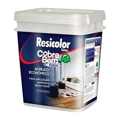 TINTA ACRILICA FOSCO COBRE BEM 18L CINZA ESCALADA - RESICOLOR