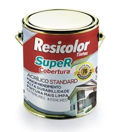 TINTA ACRILICA FOSCO SUPER COBERTURA 3.6L STANDARD CINZA ESCALADA - RESICOLOR