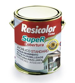 TINTA SUPER COBERTURA 3.6L SEMI BRILHO STANDARD BRANCO GELO - RESICOLOR