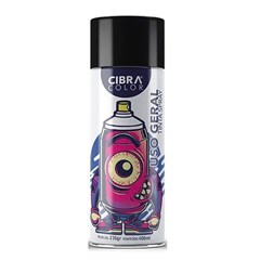 TINTA SPRAY USO GERAL 400ML PRETO BRILHANTE - CIBRA