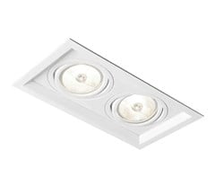 LUMINARIA EMBUTIR LED RECUDADO 2 AR111 GU10 100W BRANCO TOTAL BIVOLT - NEWLINE