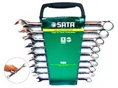 JOGO CHAVE COMBINADA 8 A 19 SATA 9PCS - APEX TOOL GROUP