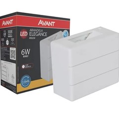 ARANDELA DE LED ELEGANCE RISCHI 6W 3000K BIVOLT BRANCO - AVANT LUX