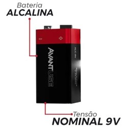 PILHA (BATERIA) ALCALINA 9V 1 ION - AVANT LUX