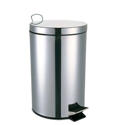 LIXEIRA ACO INOX REDONDA 20LT C/PEDAL MOOD - NOBRE