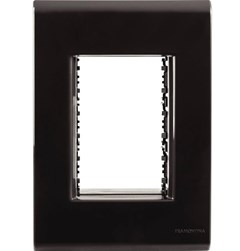PLACA 4X2 P/ MODULO LIZ 3 PONTOS GRAFITE - TRAMONTINA