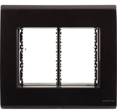 PLACA 4X4 P/ MODULO LIZ 6 PONTOS HORIZONTAL GRAFITE - TRAMONTINA