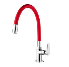 TORNEIRA PLASTICA COZINHA MESA BICA MOVEL 1/4 ALLURE MOUVE VERMELHA - VIQUA