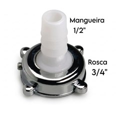 CONECTOR P/TORNEIRA 3/4 X 1/2 PORCA CROMADO - LUCONI