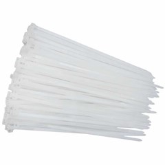 ABRACADEIRA DE NYLON 40CMX7 6MM 50PCS BRANCA - MELFI