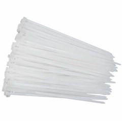 ABRACADEIRA DE NYLON 30CMX7 6MM 50PCS BRANCA - MELFI