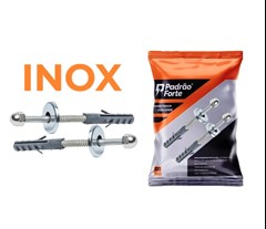 PARAFUSO INOX PARA VASO SANITARIO B-10 PACOTE 2 PCS - PADRAO FORTE