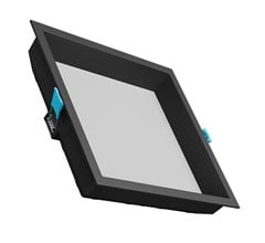 LUMINARIA EMBUTIR LED QUADRADA RECUADA S. DEEP 20W 3000K PRETO BIVOLT - STELLA