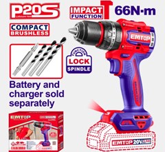 PARAFUSADEIRA FURADEIRA IMPACTO 13MM 66N-M BIVOL - EMTOP