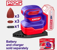 LIXADEIRA ORBITAL 230W 20V S/BATERIA - EMTOP