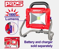 PROJETOR DE LED PORTATIL 20W A BATERIA 1800LM S/BATERIA - EMTOP