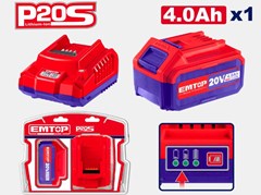 BATERIA RECAR 20V 4AH ION-LITIO + CARREGADOR - EMTOP