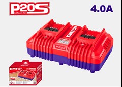CARREGADOR DE BATERIA DUPLO 4AH 21V P20S BIVOLT - EMTOP