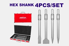 KIT CONJUNTO PONTEIRO E TALHADEIRA SDS PLUS 4PCS -  EMTOP