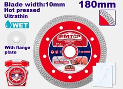 DISCO DIAMANTADO P/PORCELATO TURBO 180X22,22MM - EMTOP