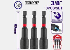 KIT SOQUETE MAGNETICO SEXTAVADO 3/8X65MM 3PCS POLIDO - EMTOP