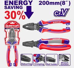 ALICATE COMBINADO MULTIFUNCAO 8” - EMTOP