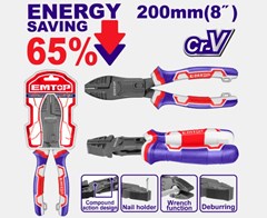 ALICATE COMBINADO MULTIFUNCAO 8” 200MM - EMTOP