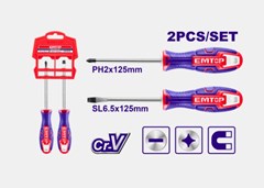 JOGO DE CHAVE FENDA/PHILIPS 2PCS - EMTOP