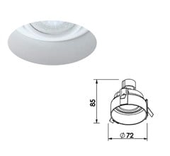 LUMINARIA DE EMBUTIR PRO NO FRAME II REDONDO 1 PAR16 10W BRANCO TOTAL BIVOLT - NEWLINE