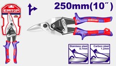 TESOURA P/CORTE DE CHAPAS AVIACAO 10” DIREITO- EMTOP
