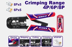 ALICATE CRIMPADOR DE CABO P/TERMINAL MODULAR 8” - EMTOP