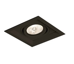 LUMINARIA DE EMBUTIR LED RECUADO II 1 PAR20  10W PRETO TOTAL BIVOLT - NEWLINE