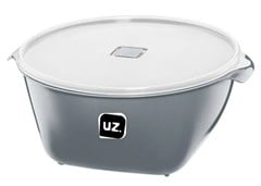 POTE PLASTICO MULTIUSO PREMIUM 6L CINZA TITANIO - UZ. UTILIDADES