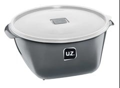 POTE PLASTICO MULTIUSO PREMIUM 4L CINZA TITANIO - UZ. UTILIDADES