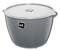 POTE PLASTICO MULTIUSO PREMIUM 10L CINZA TITANIO - UZ. UTILIDADES