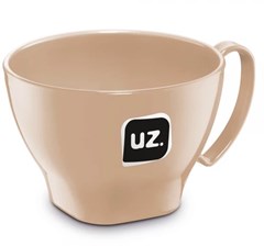 CUMBUCA PLASTICA C/ALCA 500ML CAPUCCINO - UZ. UTILIDADES