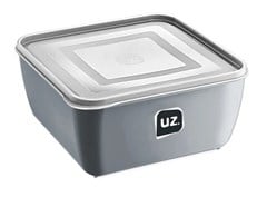 POTE PLASTICO MULTIUSO PREMIUM QUADRADO 5L CINZA TITANIO - UZ. UTILIDADES