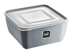 POTE PLASTICO MULTIUSO PREMIUM QUADRADO 2 5L CINZA TITANIO - UZ. UTILIDADES