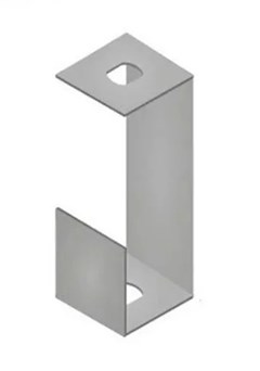 GANCHO CURTO P/PERFILADO C/REFORCO 38 X 38MM C-PZ - PERFIL LIDER