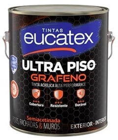 TINTA P/PISO ACRILICA SEMI ACETINADA 3.6LT ULTRA PISO GRAFENO CONCRETO - EUCATEX