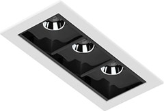 LUMINARIA EMBUTIR SPOT RETANGULAR LED PICCO 7W 2700K PRETO/BRANCO BIVOLT - INTERLIGHT