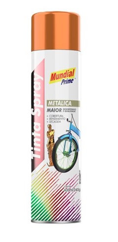 TINTA SPRAY 400ML METALICA COBRE - MUNDIAL PRIME