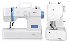 MAQUINA COSTURA FUTURA PLUS JX2052 127V BRANCA/AZUL - ELGIN