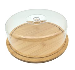 PORTA BOLO DE BAMBU 28CM - HAUSKRAFT