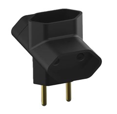 PINO FEMEA 3 SAIDAS (T) 2P 10A 250V PRETO - SOPRANO