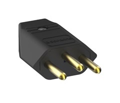 PINO MACHO 2P+T 10A 250V PRETO - SOPRANO