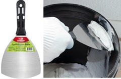 ESPATULA REDONDA P/BALDE ACO CARBONO C/CABO PLASTICO 24CM 137 - CONDOR