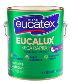TINTA ESMALTE SINTETICO EUCALUX BRILHANTE 3 6L BRANCO PURO - EUCATEX